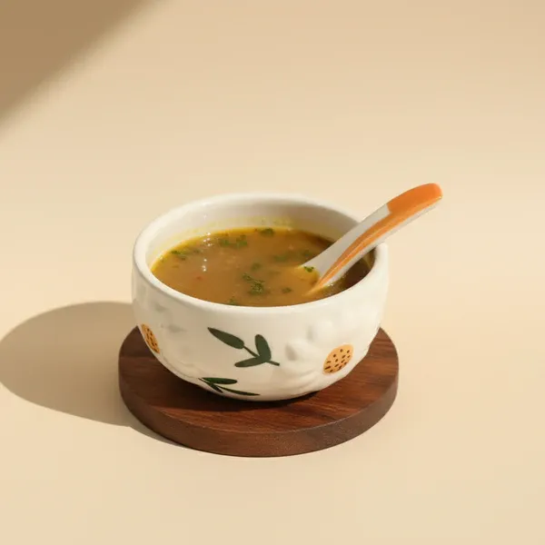 Kraftlik_Handicrafts_Ceramic_Sunflower_Bowl_Set_of_2_|_350_ml_Handcrafted_Serving_Bowls_|_Decorative_Dining_Table_Bowls_for_Snacks,_Desserts,_Dips_&_Condiments_Write_Bullet_Point