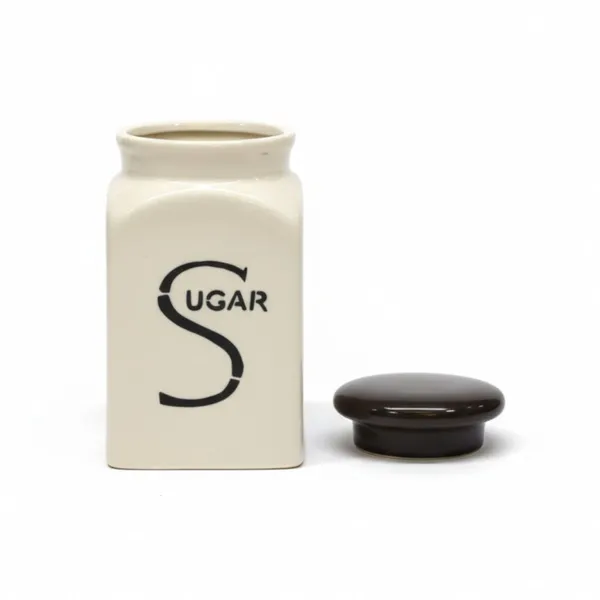 Kraftlik_Handicrafts_Ceramic_Tea_Coffee_Sugar_Storage_Jars_with_Lid_–_Vintage_Cream_Kitchen_Canisters_for_Dry_Food,_Countertop_Organizer,_Multipurpose_Ceramic_Containers_for_Home_&_Dining_(SUGAR_JAR)