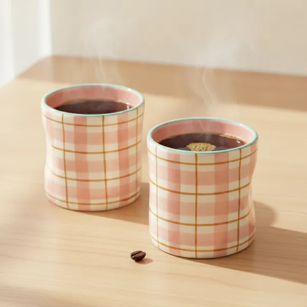 Kraftlik_Handicrafts_Check_Pattern_Ceramic_Glass_|_Pink_Decorative_Drinking_Cup_for_Coffee,_Tea,_Juice_&_Cold_Beverages_|_Aesthetic_Drinkware_(Pack_of_2)