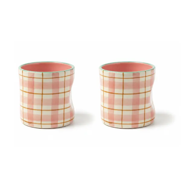 Kraftlik_Handicrafts_Check_Pattern_Ceramic_Glass_|_Pink_Decorative_Drinking_Cup_for_Coffee,_Tea,_Juice_&_Cold_Beverages_|_Aesthetic_Drinkware_(Pack_of_2)