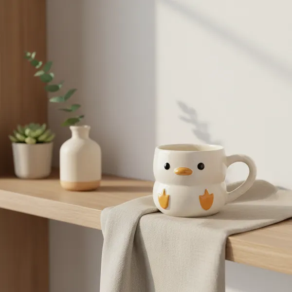 Kraftlik_Handicrafts_Cute_Chick_Shape_Ceramic_Coffee_Mug_|_3D_Bird_Design_Tea_Cup_|_Handmade_Designer_Mug_for_Home,_Office_&_Gifting_(Pack_of_1)