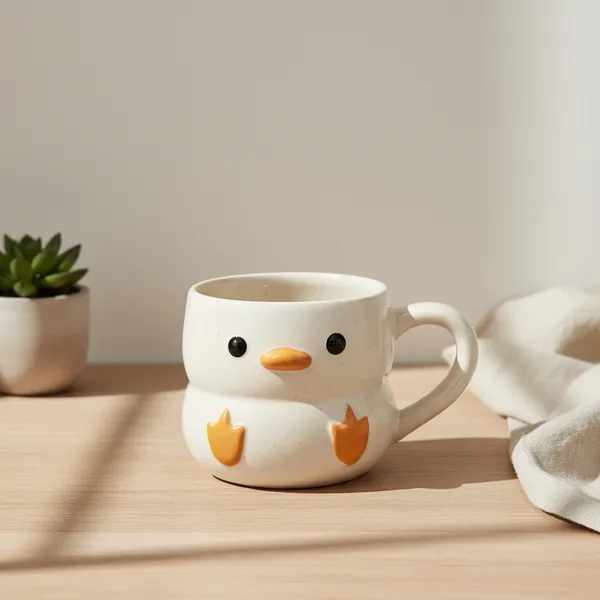 Kraftlik_Handicrafts_Cute_Chick_Shape_Ceramic_Coffee_Mug_|_3D_Bird_Design_Tea_Cup_|_Handmade_Designer_Mug_for_Home,_Office_&_Gifting_(Pack_of_1)