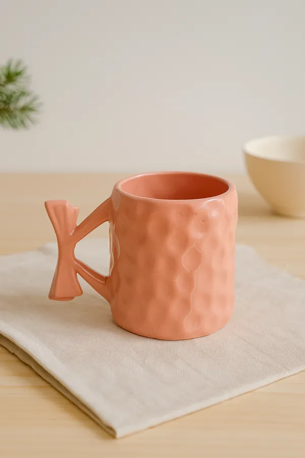 Kraftlik_Handicrafts_Pinky_Bow_Handle_Ceramic_Coffee_Mug_|_300_ml_Premium_Handcrafted_Tea_&_Coffee_Cup_|_Stylish_Designer_Mug_for_Home,_Office_&_Gifting_Set_of_1