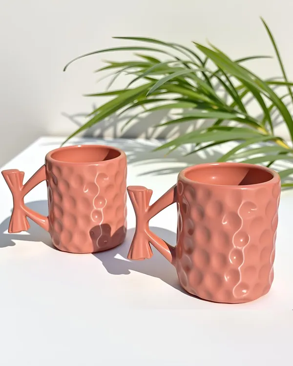 Kraftlik_Handicrafts_Pinky_Bow_Handle_Ceramic_Coffee_Mug_|_300_ml_Premium_Handcrafted_Tea_&_Coffee_Cup_|_Stylish_Designer_Mug_for_Home,_Office_&_Gifting_Set_of_2