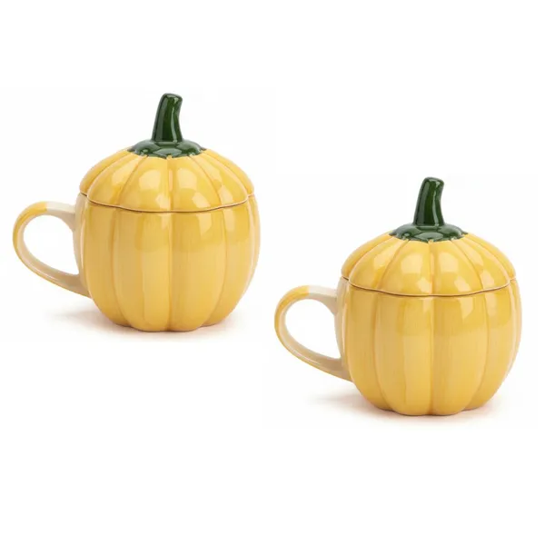 Kraftlik_Handicrafts_Pumpkin_Shape_Ceramic_Mug_with_Lid_|_Cute_Autumn_Design_Tea_&_Coffee_Cup_|_Decorative_Drinkware_for_Home,_Office_&_Gifting_(Pack_of_2)