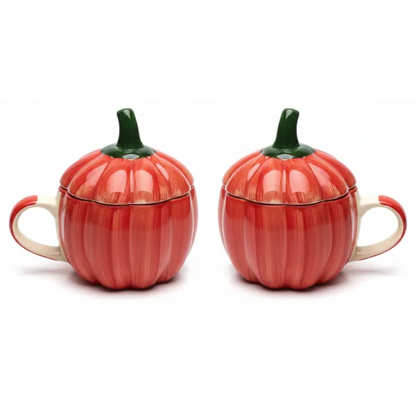 Kraftlik_Handicrafts_Pumpkin_Shape_Ceramic_Mug_with_Lid_|_Cute_Autumn_Design_Tea_&_Coffee_Cup_|_Decorative_Drinkware_for_Home,_Office_&_Gifting_(RED_Pack_of_2)