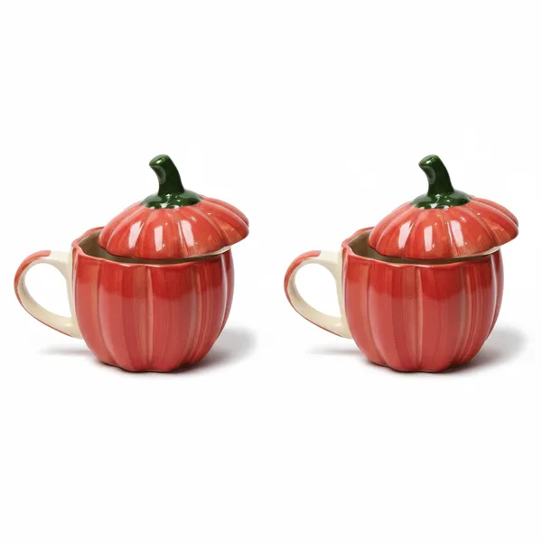 Kraftlik_Handicrafts_Pumpkin_Shape_Ceramic_Mug_with_Lid_|_Cute_Autumn_Design_Tea_&_Coffee_Cup_|_Decorative_Drinkware_for_Home,_Office_&_Gifting_(RED_Pack_of_2)