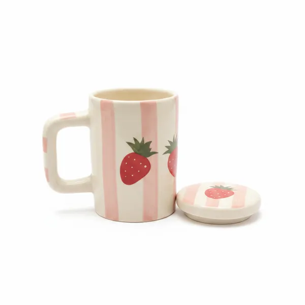 Kraftlik_Handicrafts_Strawberry_Design_Coffee_Cup_with_Lid_&_Straw_|_Ceramic_Mug_for_Coffee,_Tea,_Milk_&_Cold_Beverages_|_Cute_Drinkware_(Pack_of_1)