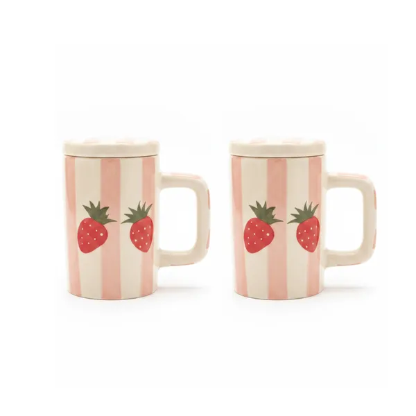 Kraftlik_Handicrafts_Strawberry_Design_Coffee_Cup_with_Lid_&_Straw_|_Ceramic_Mug_for_Coffee,_Tea,_Milk_&_Cold_Beverages_|_Cute_Drinkware_(Pack_of_2)