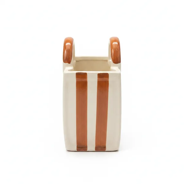 Kraftlik_Handicrafts_Striped_Basket_Shape_Ceramic_Flower_Vase_|_Brown_&_White_Decorative_Table_Vase_for_Home_Décor,_Living_Room_&_Office_(Pack_of_1)