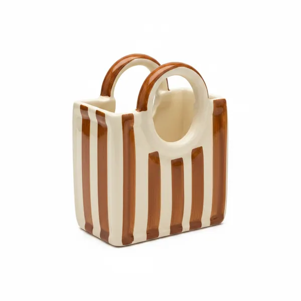 Kraftlik_Handicrafts_Striped_Basket_Shape_Ceramic_Flower_Vase_|_Brown_&_White_Decorative_Table_Vase_for_Home_Décor,_Living_Room_&_Office_(Pack_of_1)