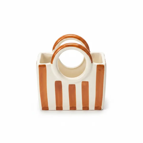 Kraftlik_Handicrafts_Striped_Basket_Shape_Ceramic_Flower_Vase_|_Brown_&_White_Decorative_Table_Vase_for_Home_Décor,_Living_Room_&_Office_(Pack_of_1)