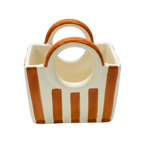 Kraftlik_Handicrafts_Striped_Basket_Shape_Ceramic_Flower_Vase_|_Brown_&_White_Decorative_Table_Vase_for_Home_Décor,_Living_Room_&_Office_(Pack_of_1)