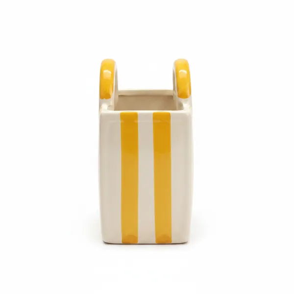 Kraftlik_Handicrafts_Striped_Basket_Shape_Ceramic_Flower_Vase_|_Yellow_&_White_Decorative_Table_Vase_for_Home_Décor,_Living_Room_&_Office_(Pack_of_1)