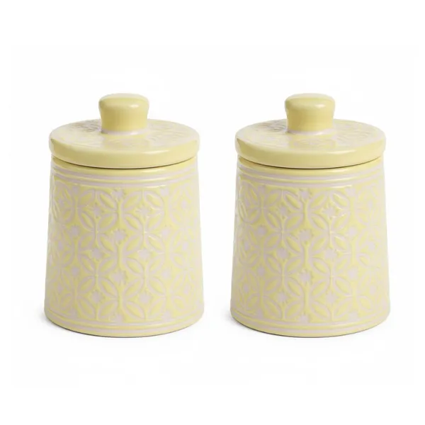 Kraftlik_Handicrafts_Teal_Yellow_Ceramic_Storage_Jar_with_Lid_|_Handcrafted_Floral_Pattern_Airtight_Kitchen_Container_for_Sugar,_Tea,_Coffee,_Spices_&_Snacks_(YELLOW_2)