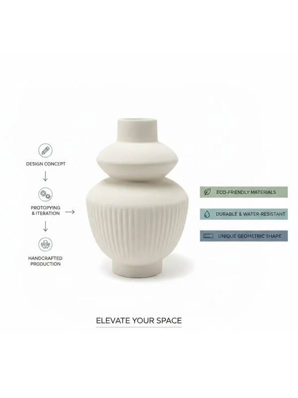 Kraftlik_Handicrafts_White_Ceramic_Temple_Vase_for_Home_Décor_|_Modern_Ribbed_Decorative_Flower_Vase_for_Living_Room,_Bedroom_&_Office_(Temple_Vase_White_(Pack_of_1)-Small)