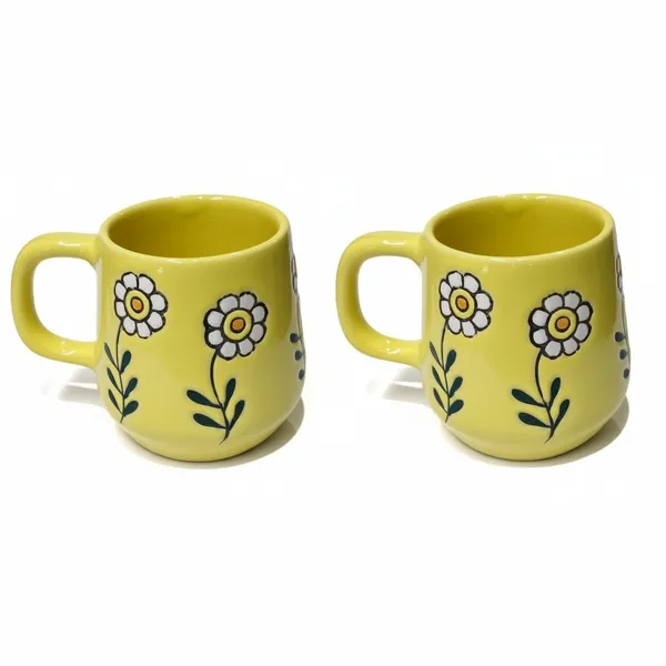 Kraftlik_Handicrafts_Yellow_Floral_Ceramic_Coffee_Mug_|_Hand-Painted_Flower_Design_Tea_Cup_|_Glossy_Ceramic_Mug_for_Home,_Office_&_Gifting_(Pack_of_2)