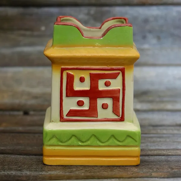 Kraftlik_Handicrafts_Ceramic_Tulsi_Pot_|_Decorative_Round_Planter_for_Home_Temple,_Balcony_&_Garden_|_Traditional_Indoor_Outdoor_Plant_Pot_for_Tulsi_Plant_(Pack_of_1)