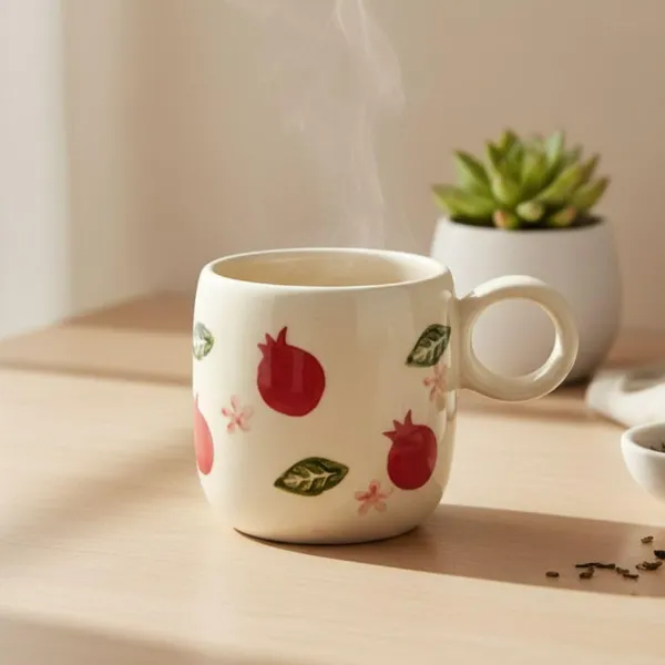 Kraftlik_Handicrafts_Print_Ceramic_Cup_|_Decorative_Tea_&_Coffee_Mug_|_Multi-Purpose_Mug_with_Handle_for_Home_&_Office_|_Kitchen_D?cor_&_Gifting_(Pomegranate_Print_Ceramic_Tea_Cup_(Pack_of_1))