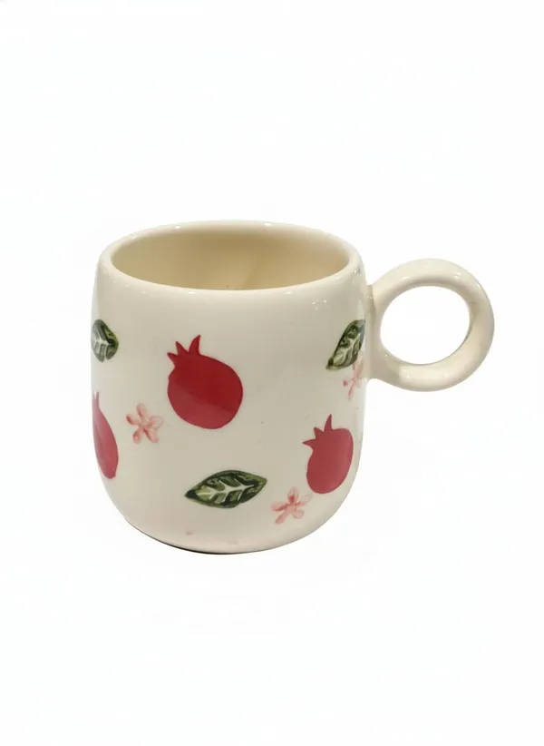 Kraftlik_Handicrafts_Print_Ceramic_Cup_|_Decorative_Tea_&_Coffee_Mug_|_Multi-Purpose_Mug_with_Handle_for_Home_&_Office_|_Kitchen_D?cor_&_Gifting_(Pomegranate_Print_Ceramic_Tea_Cup_(Pack_of_1))