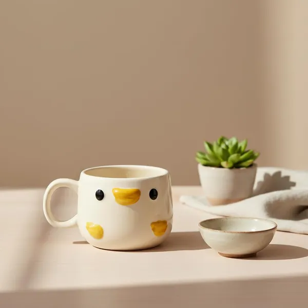 Kraftlik_Handicrafts_Cute_Duck_Face_Ceramic_Mug_for_Kids_|_Mini_Cartoon_Animal_Coffee,_Tea_&_Milk_Cup_with_Handle_|_Cream_Color_Breakfast_Mug_for_Home,_Kitchen,_Gifting,_Snacks_&_Desserts_(Pack_of_1)