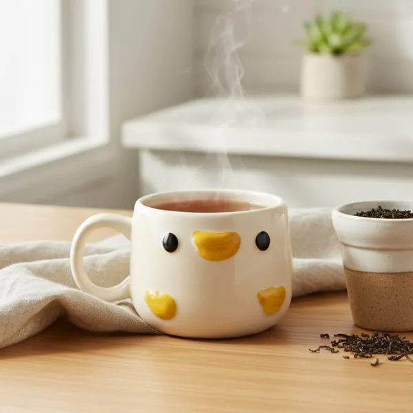 Kraftlik_Handicrafts_Cute_Duck_Face_Ceramic_Mug_for_Kids_|_Mini_Cartoon_Animal_Coffee,_Tea_&_Milk_Cup_with_Handle_|_Cream_Color_Breakfast_Mug_for_Home,_Kitchen,_Gifting,_Snacks_&_Desserts_(Pack_of_1)