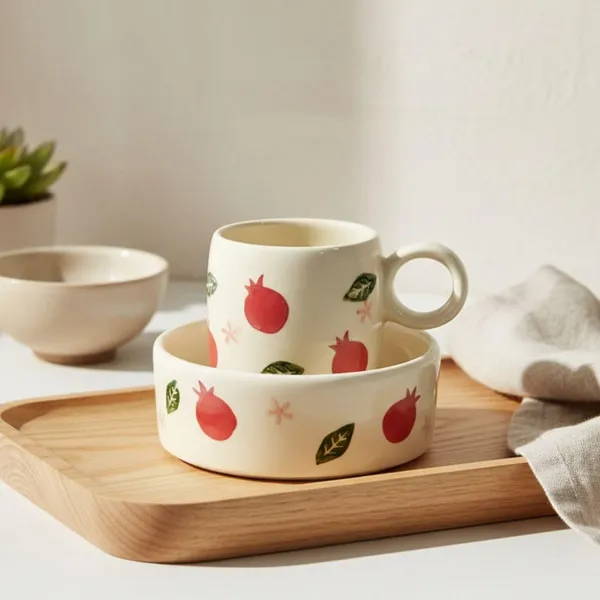 Kraftlik_Handicrafts_Print_Ceramic_Cup_with_Round_Saucer_(Pack_of_1)_|_Decorative_Tea_&_Coffee_Mug_|_Multi-Purpose_Mug_with_Handle_for_Home_&_Office_|_Kitchen_D?cor_&_Gifting_(Pomegranate_Cup_with_Saucer_(Pack_of_1))