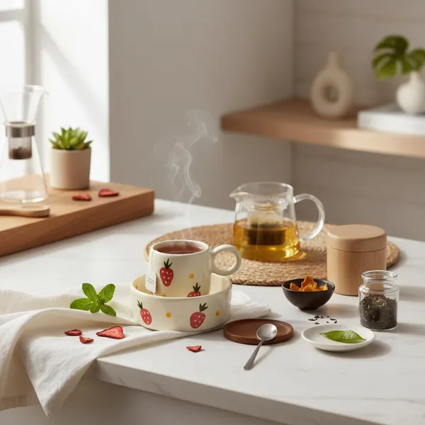 Kraftlik_Handicrafts_Print_Ceramic_Cup_with_Round_Saucer_(Pack_of_1)_|_Decorative_Tea_&_Coffee_Mug_|_Multi-Purpose_Mug_with_Handle_for_Home_&_Office_|_Kitchen_D?cor_&_Gifting_(Strawberry_Cup_with_Saucer_(Pack_of_1))
