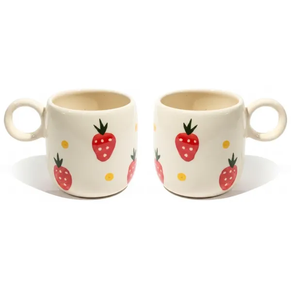 Kraftlik_Handicrafts_Print_Ceramic_Cup_|_Decorative_Tea_&_Coffee_Mug_|_Multi-Purpose_Mug_with_Handle_for_Home_&_Office_|_Kitchen_D?cor_&_Gifting_(Strawberry_Print_Ceramic_Tea_Cup_(Pack_of_2))