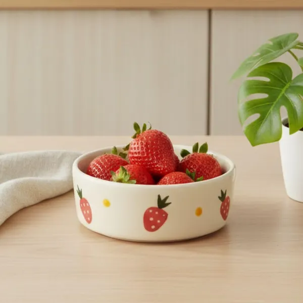 Kraftlik_Handicrafts_Print_Ceramic_Cup_|_Decorative_Tea_&_Coffee_Mug_|_Multi-Purpose_Mug_with_Handle_for_Home_&_Office_|_Kitchen_D?cor_&_Gifting_(Strawberry_Print_Ceramic_Saucer_(Pack_of_1))