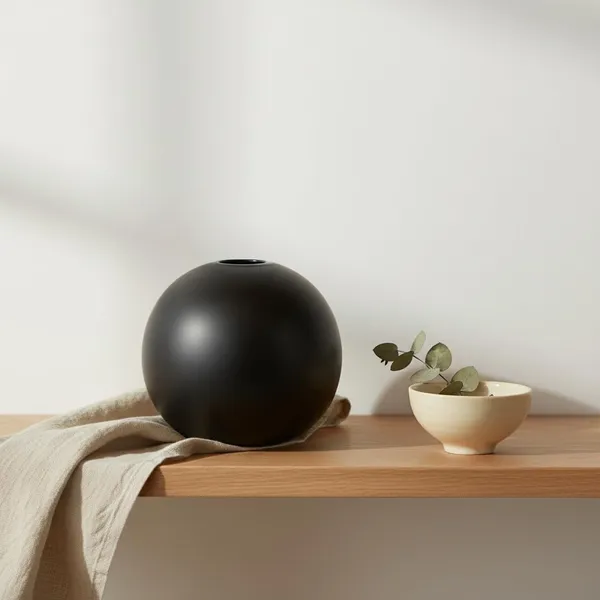 Kraftlik_Handicrafts_Matte_White_Round_Ceramic_Flower_Vase_|_Small_Modern_Tabletop_Bud_Vase_for_Home_&_Office_D?cor_(Black_Pack_of_1)
