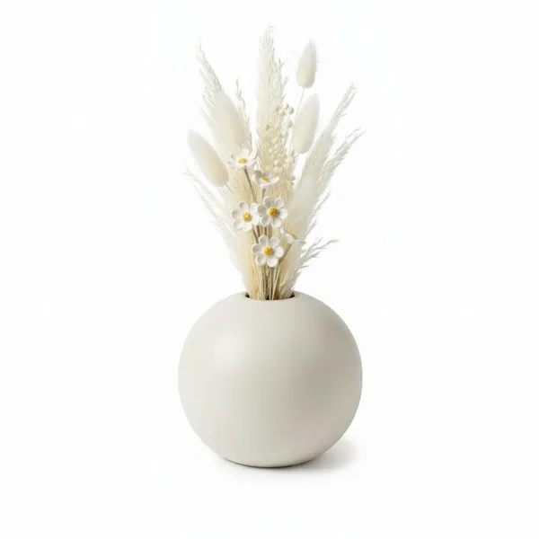 Kraftlik_Handicrafts_Matte_White_Round_Ceramic_Flower_Vase_|_Small_Modern_Tabletop_Bud_Vase_for_Home_&_Office_D?cor_(White_Pack_of_1)