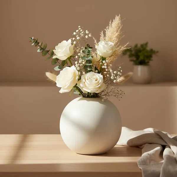 Kraftlik_Handicrafts_Matte_White_Round_Ceramic_Flower_Vase_|_Small_Modern_Tabletop_Bud_Vase_for_Home_&_Office_D?cor_(White_Pack_of_1)
