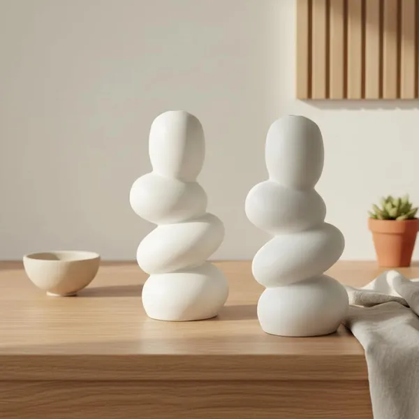 Kraftlik_Handicrafts_Abstract_Stacked_Ceramic_Sculpture_Vase_|_Modern_Minimalist_Tabletop_Decorative_Showpiece_for_Living_Room,_Bedroom_&_Office_D?cor_(2)