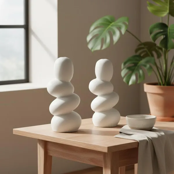 Kraftlik_Handicrafts_Abstract_Stacked_Ceramic_Sculpture_Vase_|_Modern_Minimalist_Tabletop_Decorative_Showpiece_for_Living_Room,_Bedroom_&_Office_D?cor_(2)