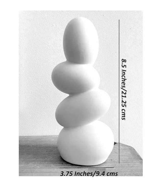 Kraftlik_Handicrafts_Abstract_Stacked_Ceramic_Sculpture_Vase_|_Modern_Minimalist_Tabletop_Decorative_Showpiece_for_Living_Room,_Bedroom_&_Office_D?cor_(1)