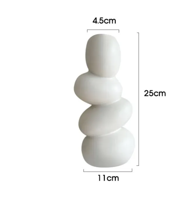 Kraftlik_Handicrafts_Abstract_Stacked_Ceramic_Sculpture_Vase_|_Modern_Minimalist_Tabletop_Decorative_Showpiece_for_Living_Room,_Bedroom_&_Office_D?cor_(1)