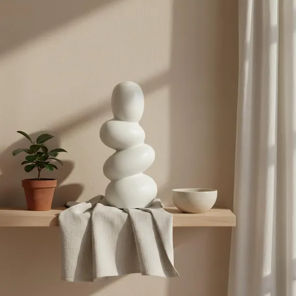 Kraftlik_Handicrafts_Abstract_Stacked_Ceramic_Sculpture_Vase_|_Modern_Minimalist_Tabletop_Decorative_Showpiece_for_Living_Room,_Bedroom_&_Office_D?cor_(1)
