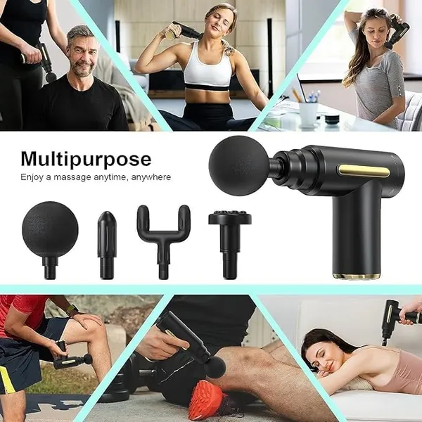 Pain_Relief_Oil,_100%_Natural_Joint_And_Muscle_Care,_No_Mineral_Oil,_Silicone_Or_Paraben,_100Ml_&_Professional_Massage_Gun_With_4_Attachments,_Deep_Tissue_Percussion_Massager_Combo
