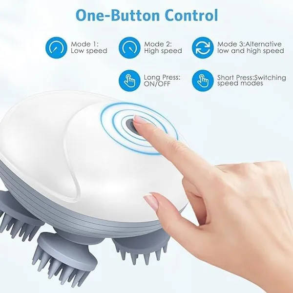Electric_Head,Scalp_Massager_Rechargeable_Head_Kneading_Massage_Machine_3_Speed_Mode_Handheld.Portable,Scalp_Scratcher_Body_Massager_For_Hair_Growth,Deep_Clean_&_Stress_Relaxation_(White)