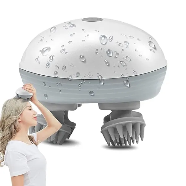 Electric_Head,Scalp_Massager_Rechargeable_Head_Kneading_Massage_Machine_3_Speed_Mode_Handheld.Portable,Scalp_Scratcher_Body_Massager_For_Hair_Growth,Deep_Clean_&_Stress_Relaxation_(White)