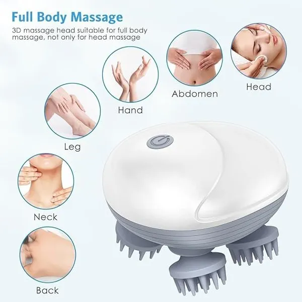 Electric_Head,Scalp_Massager_Rechargeable_Head_Kneading_Massage_Machine_3_Speed_Mode_Handheld.Portable,Scalp_Scratcher_Body_Massager_For_Hair_Growth,Deep_Clean_&_Stress_Relaxation_(White)