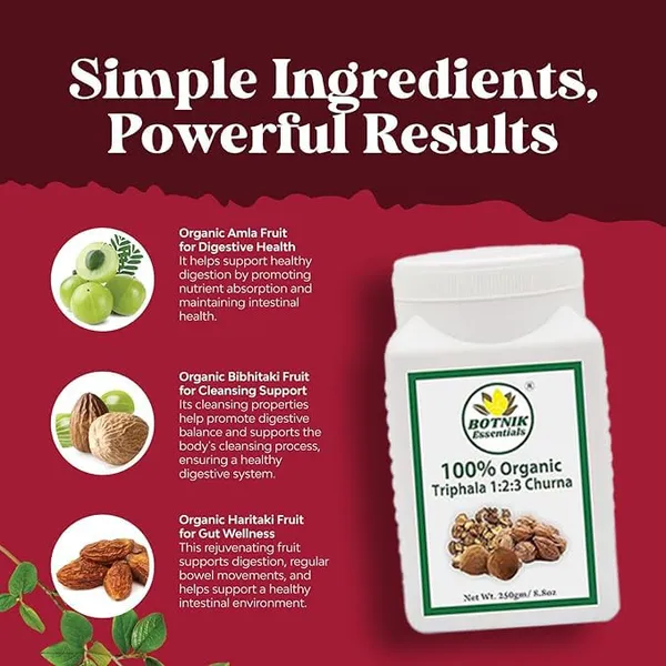 100%_Organic_Triphala_1:2:3_Churna-250Gm_For_Acidity_Gas_Constipation_Indigestion_Colon_Cleansing,_Formula_By_Maharishi_Vagbhata_In_Astang_Hridayam.