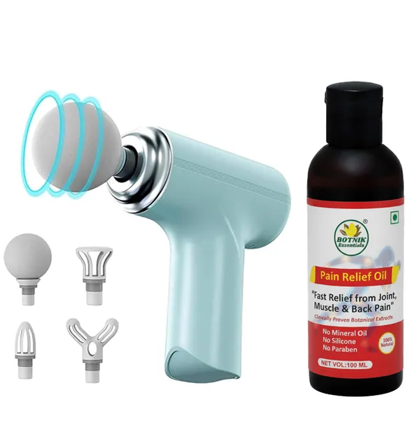 Mini_Massage_Gun_For_Deep_Tissue,_Muscle_&_Body_Pain_Relief_Oil_100Ml_Combo