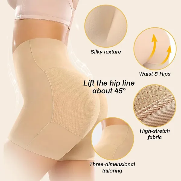 Beige_Cotton_Lycra_Blend_Solid_Tummy_Shaper_For_Women