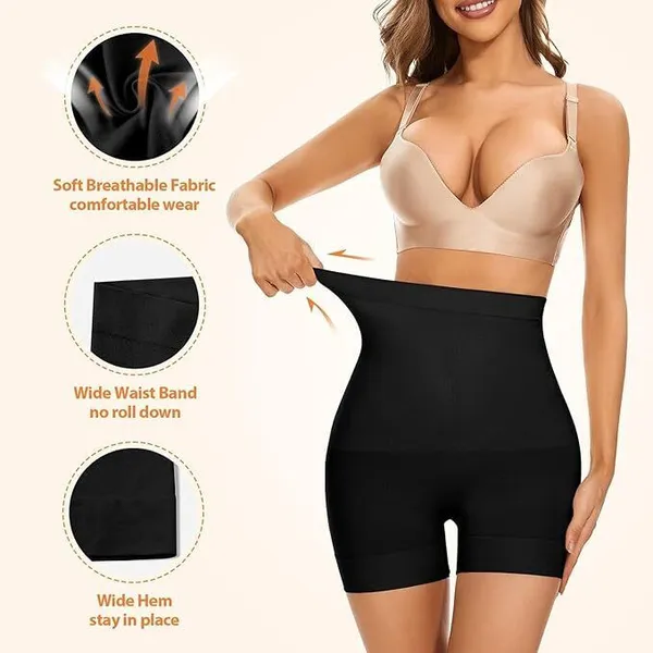 Black_Nylon_Solid_Tummy_Shaper_For_Women