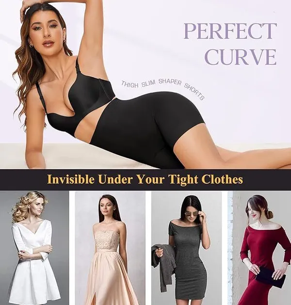 Pack_Of_2_Beige_&_Black_Nylon_Solid_Tummy_Shaper_For_Women