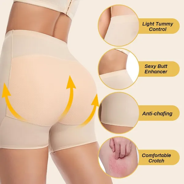 Beige_Cotton_Lycra_Blend_Solid_Tummy_Shaper_For_Women