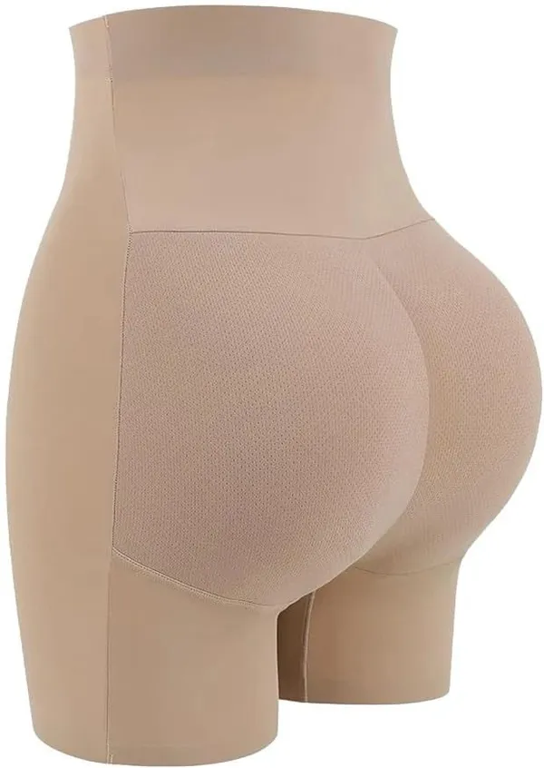 Beige_Cotton_Lycra_Blend_Solid_Tummy_Shaper_For_Women