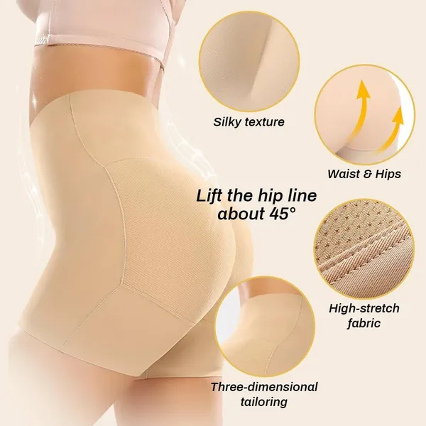 Beige_Cotton_Lycra_Blend_Solid_Tummy_Shaper_For_Women